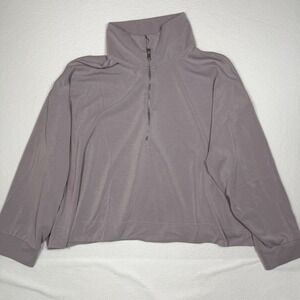 Athleta Seasoft 1/4 Zip Sweatshirt Womens 3X Plus Purple Modal Blend Pullover